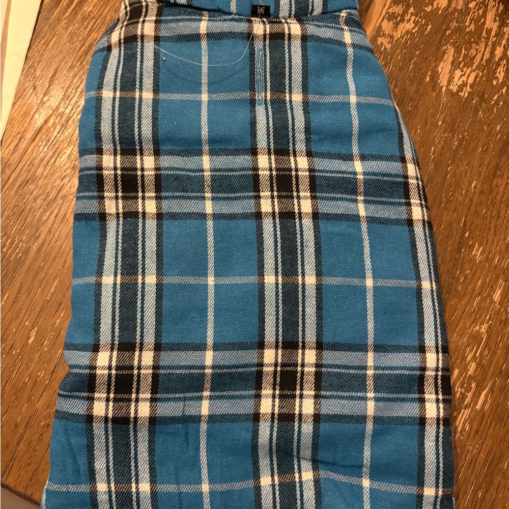 Blue Plaid Dog Pullover Hoodie - Cozy Plaid Knit